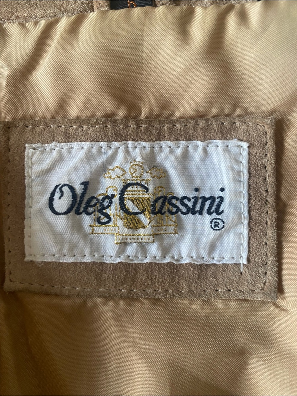 Oleg Cassini Beige, suede tie front vest size 6 - Picture 10 of 12
